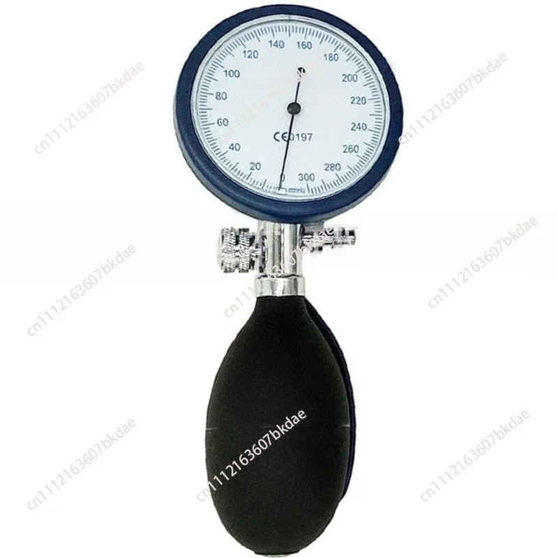 Holding A Gas Pressure Gauge, An Inflatable Pressure Gauge, A Leak Gauge, and A Hand-pinched Inflatable Endoscope Leak Gauge