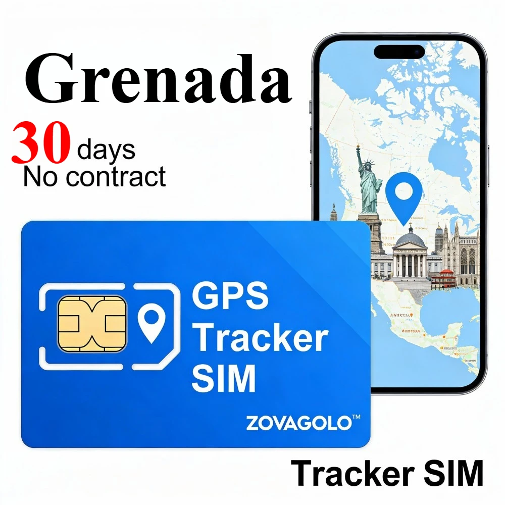 4G LTE IoT SIM card Grenada 30MB 30 day GPS tracker prepaid no hidden fees only data no contract