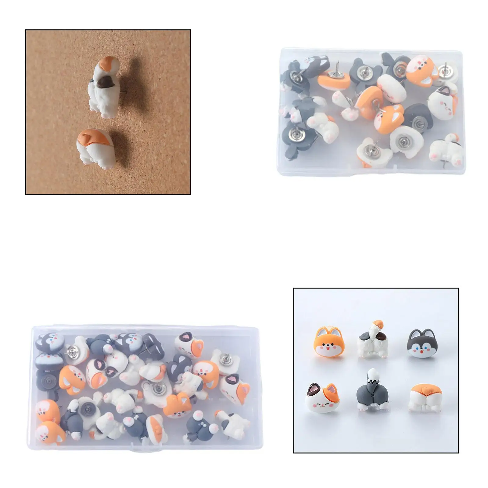 

Cat Dog Push Pins Practical Cartoon Thumbtacks for Office Cork Board Posters