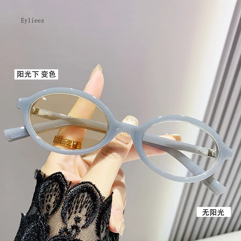 Oval Frame Photochromic Myopia Glasses Unisex Color Changing Minus Diopter Eyeglasses Vintage Outdoor Sunglasses for Men Women image 4