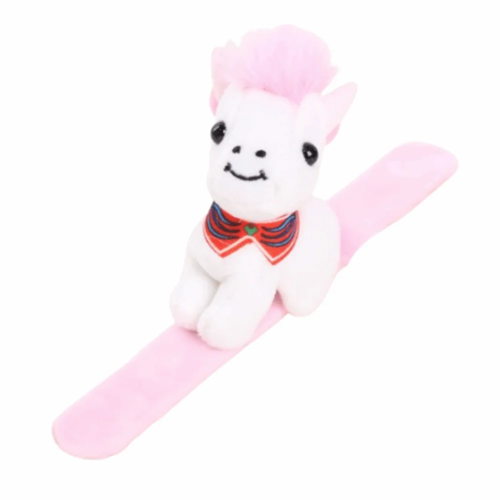 

Cute Zodiac Horse Slap Bracelet Kawaii 2026 Year of Horse Horse Plush Snap Bracelets Comfortable Filled Cotton