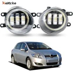 LED Fog Lights Car PTF Lens Angel Eye DRL Daytime Running Lamp for Toyota Auris Corolla Levin SX ZR Ascent E150 2007 2008 2009