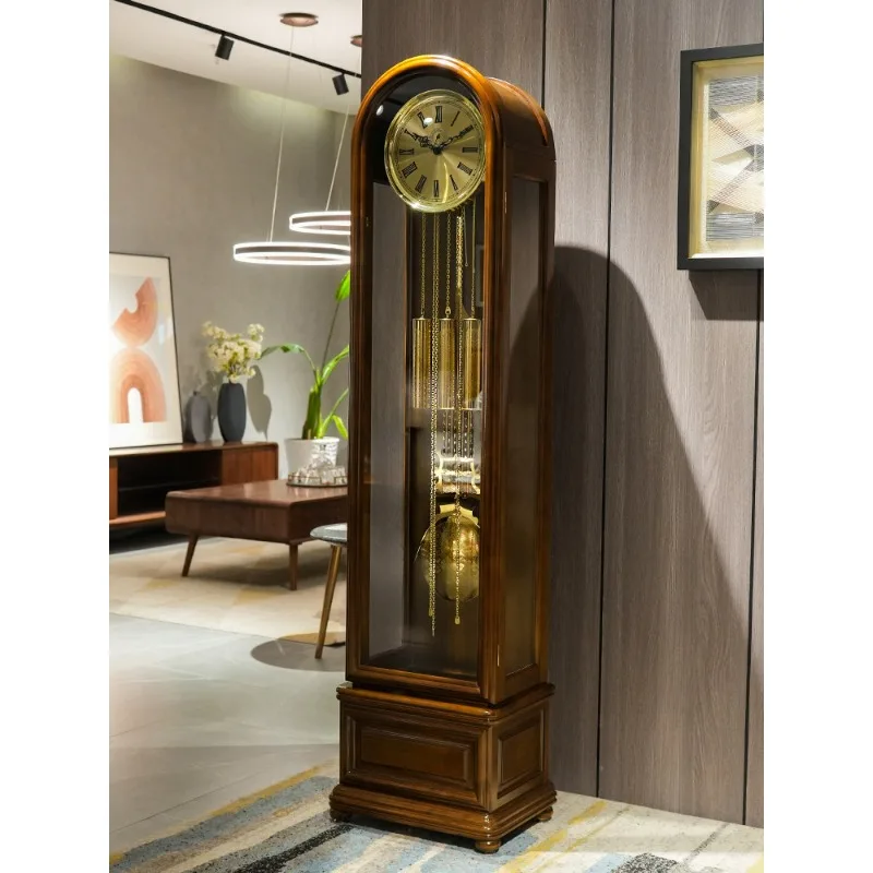 German Helmler floor clock living room home new Chinese European large table clock retro Polaris vertical pendulum clock