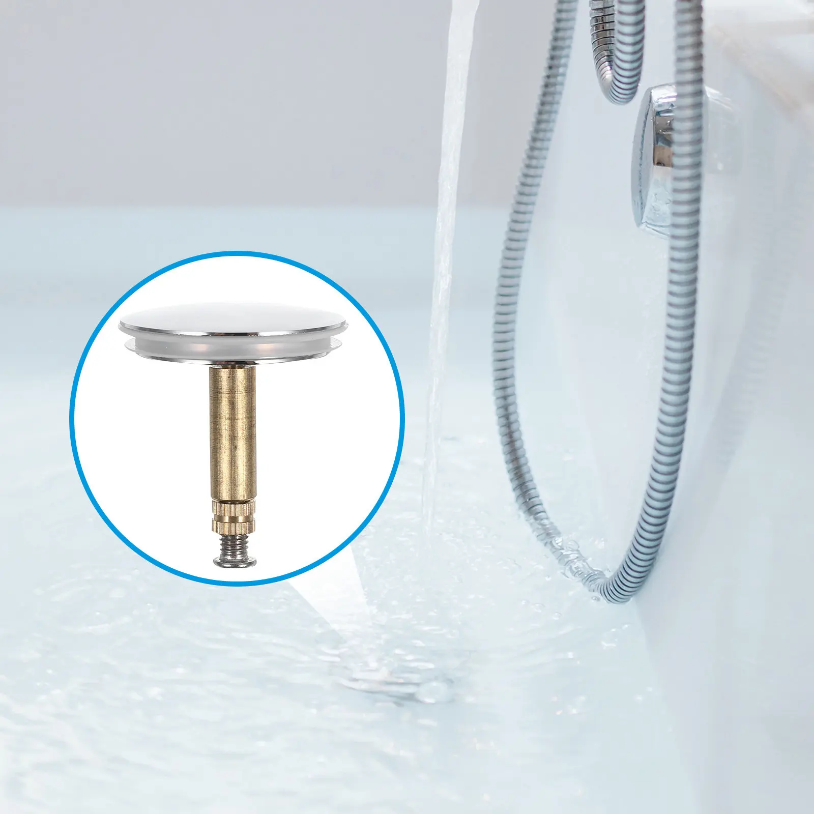 

Manual Lift Bathtub Drain Stopper 45-55Mm Adjustable Secure Seal for Bath Tub Drain Cover Universal Fit Bathtub Drainer Stopper