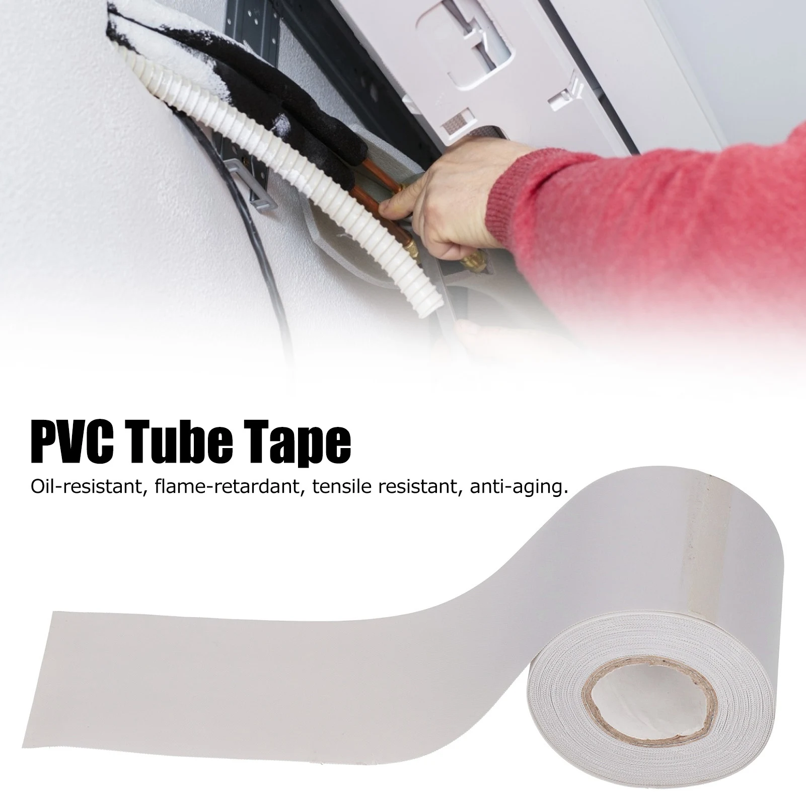 C2 5Pcs Air Conditioner Pipe Tape Oil Resistant Tube Protective Wrapping Tapes 6cm Width Waterproof Sun Protection Wrap Strap