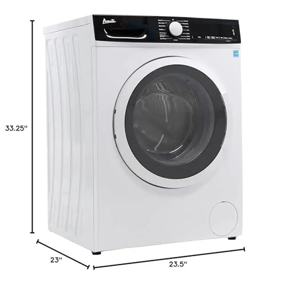 Front Load Washer Compact 2.2 cu. ft capacity Automatic Cycles Electronic Control LED Display White Stackable Freestanding