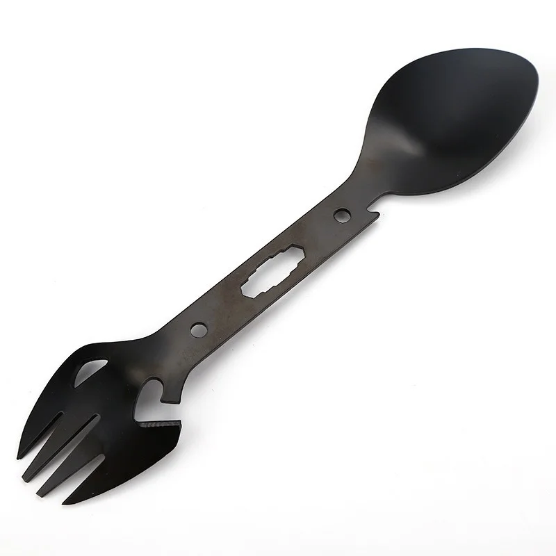 

Stainless Steel Multifunctional Fork and Spoon Cutlery, Camping Combo, Outdoor Survival Gear