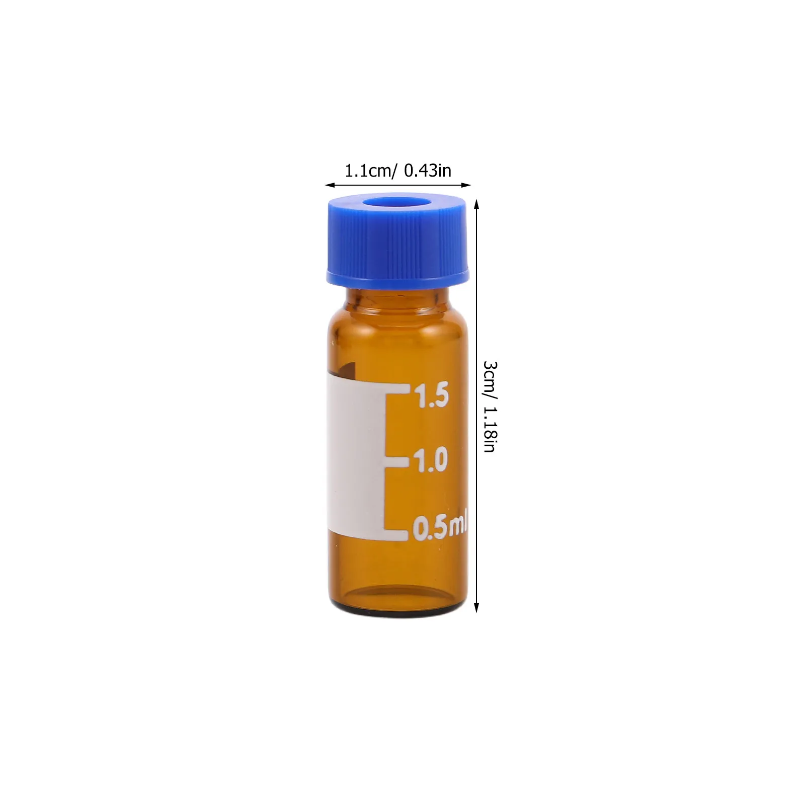 100Pcs Leak Proof Autosampler Vials Chromatography Sampling Glass Bottles Laboratory Use 1.5ml 2Ml Light Brown view 5