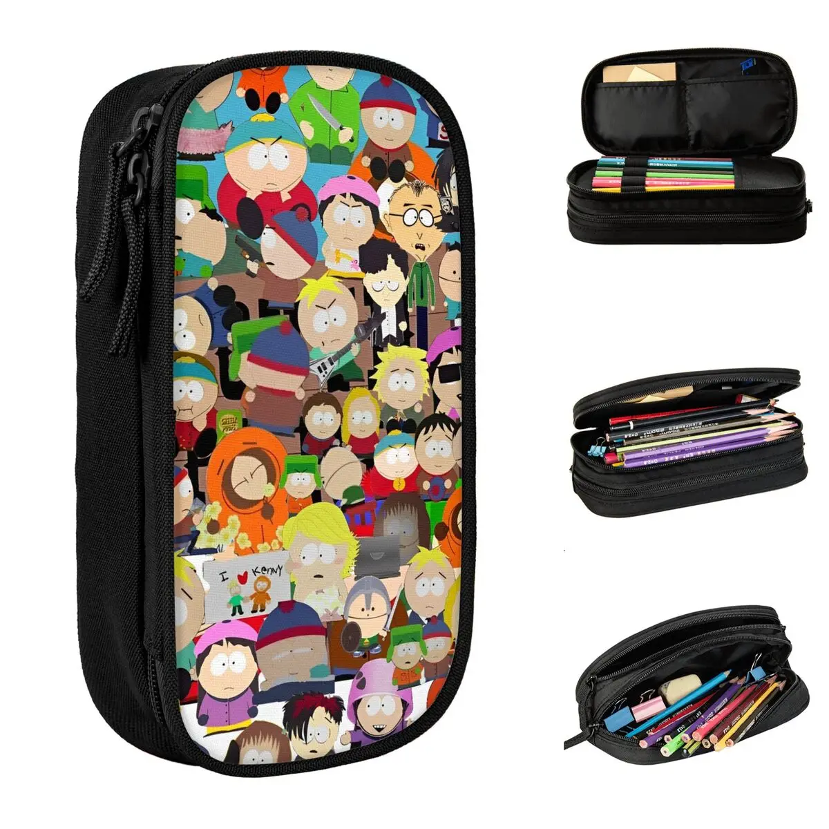 

Souths Cool Parked Pencil Case School Pencil Cases Canvas Boy Girl Kawaii Large Pencil Pouch School Supplies