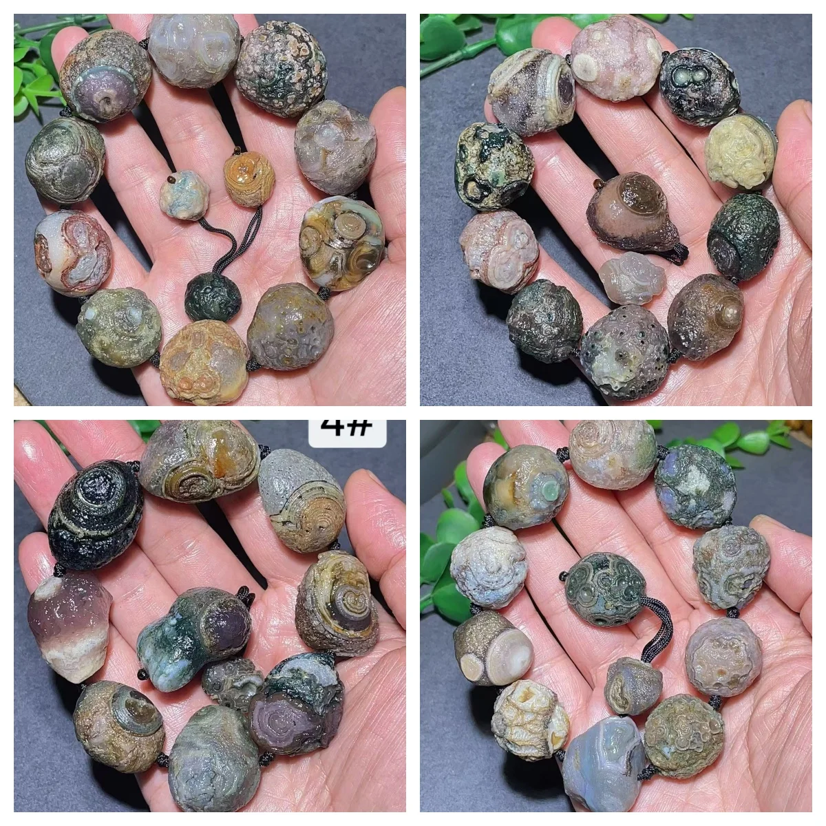 Large-Size Collectible World's Most Powerful Energy Eye Stone Special Rare Variety Gobi Agate Raw Stone Bead Bracelet Men's Gift
