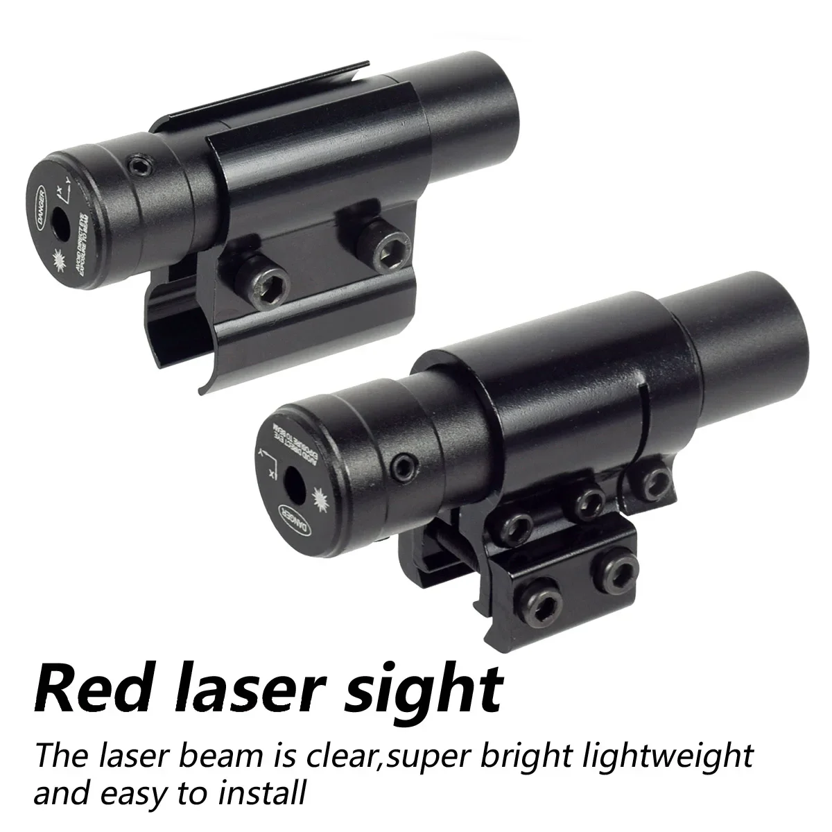 

Tactical Weapon Red Laser Adjustable with Air Gun Rifle Weaver Clip-on Mount for Huntting Airsoft 20mm Picatinny Rail