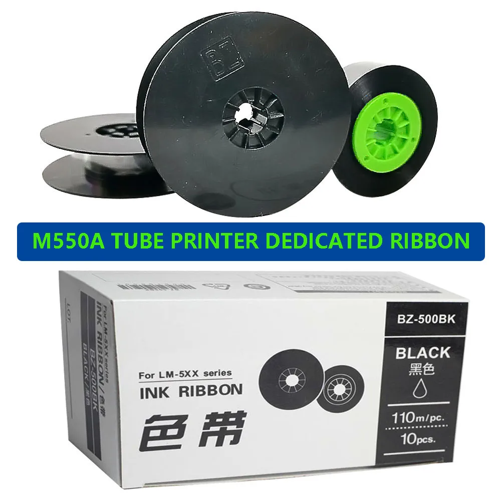 

Картридж с черной чернильной лентой длиной 110 м для маркерной машины для проволоки M550A LM-550A/E, принадлежности для печати маркировки