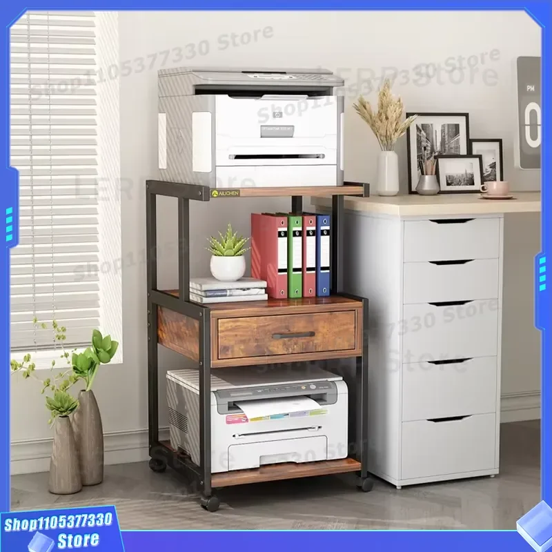 Multifunctional Kitchen Storage Rack for Microwave Oven and Printer Stand Durable Metal Shelf Organizer for Home Office