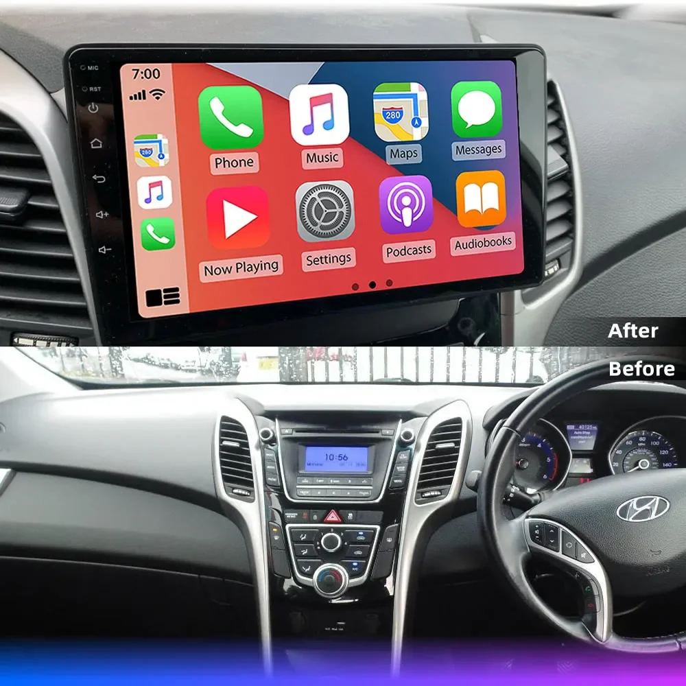 For Hyundai I30 Elantra GT 2012-2016 Car Multimedia Player,Carplay,Android Auto,Radio,Navigation,GPS,Stereo,Head Unit,DVD,BT5 4G