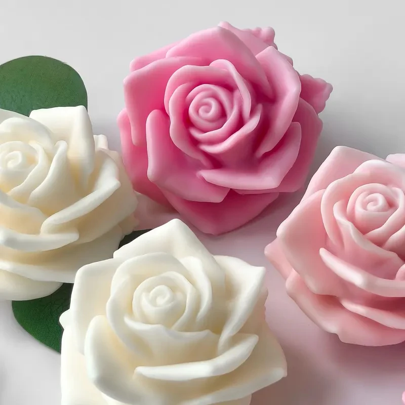 2026 New 3D Rose Flower Aroma Candle Silicone Mold DIY Flowers Plaster Resin Ornament Molds Handmade Chocolate Candy Baking Tool