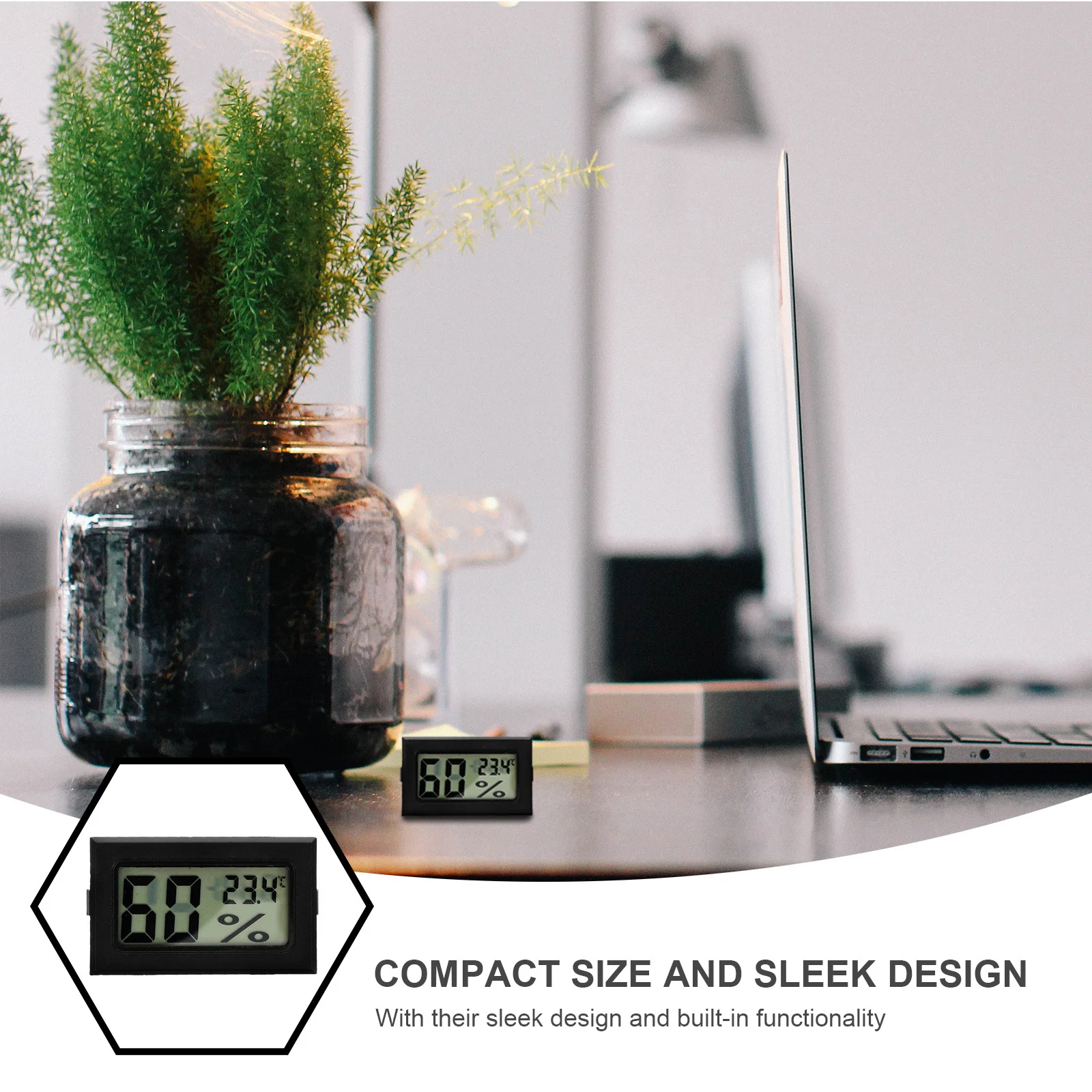 

3pcs Mini Digital Hygrometer Thermometer Humidity Meters Indoor Weather Jars Accurate Temperature Levels Comfortable