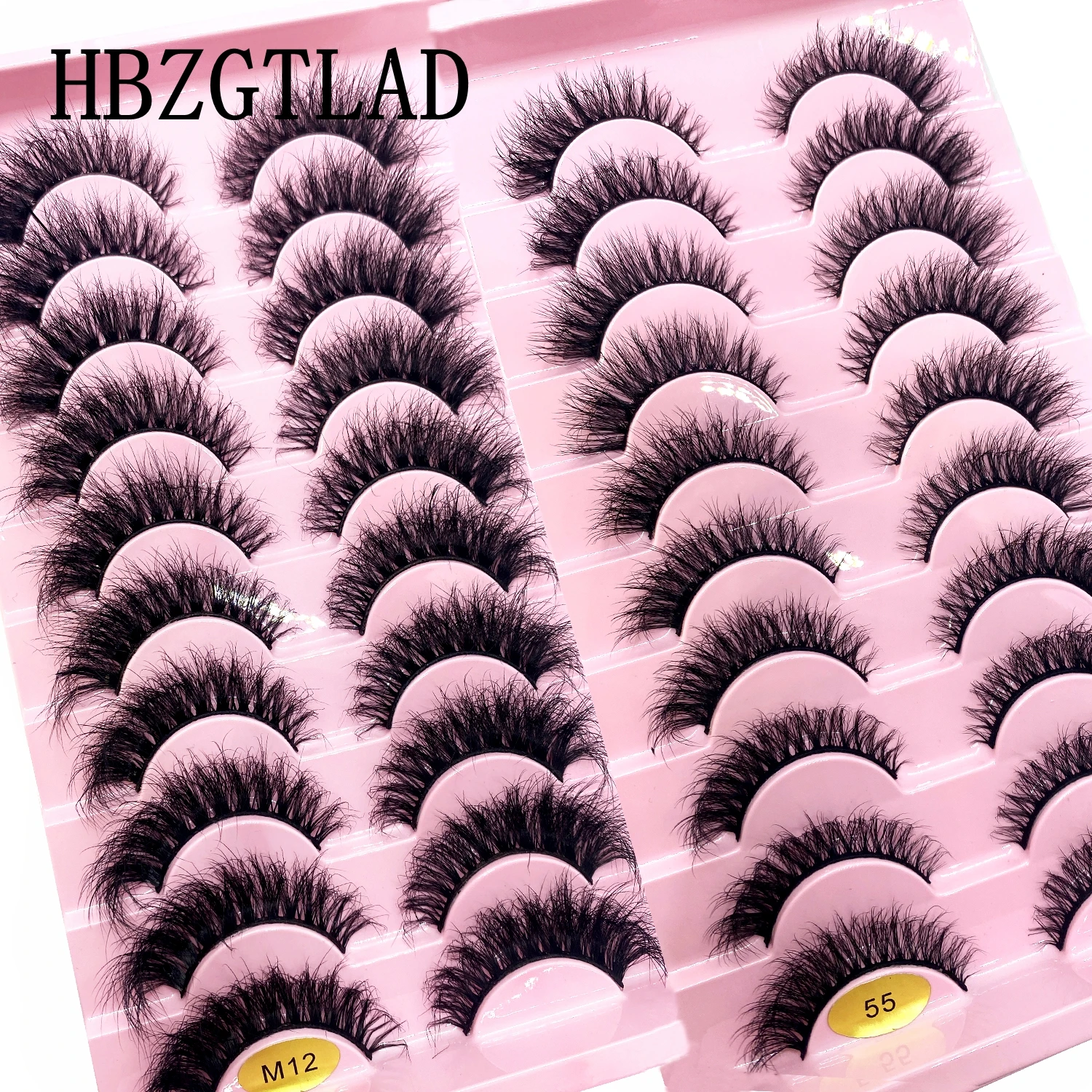 New 10 Pairs 3D Faux Mink Hair False Eyelashes Natural Messy Eyelash Crisscross  Fluffy Lashes Extension Stage Makeup Eyelashes