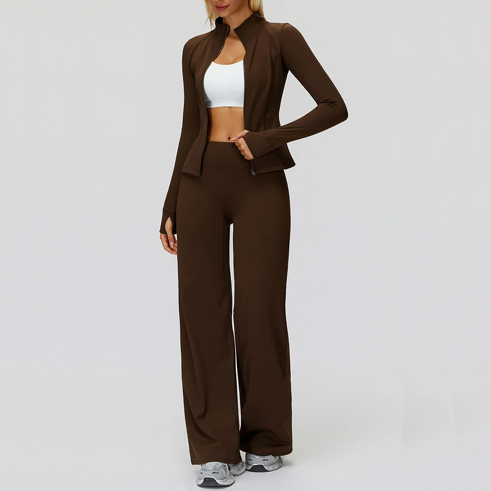 

Yoga Suit Gym Fitness Set Sport Tracksuit Women Sports Long Sleeve High Waist Leggings Outfit Running Workout Clothes Sportswear