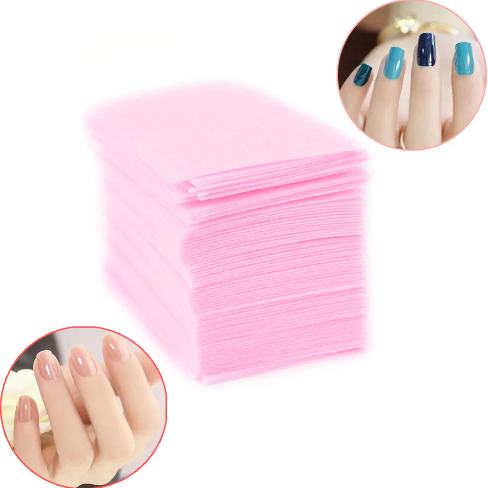 100 pezzi salviette senza pelucchi tovaglioli Manicure rimuovi unghie vernice tamponi di cotone strumenti per Nail Art involucri per la rimozione dello smalto per unghie senza pelucchi