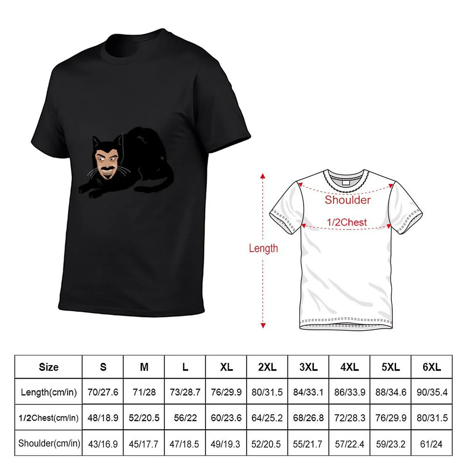 Vlad the Cat (Gray) T-Shirt football t shirt summer shirt luxury t-shirt summer tops luxury clothes men