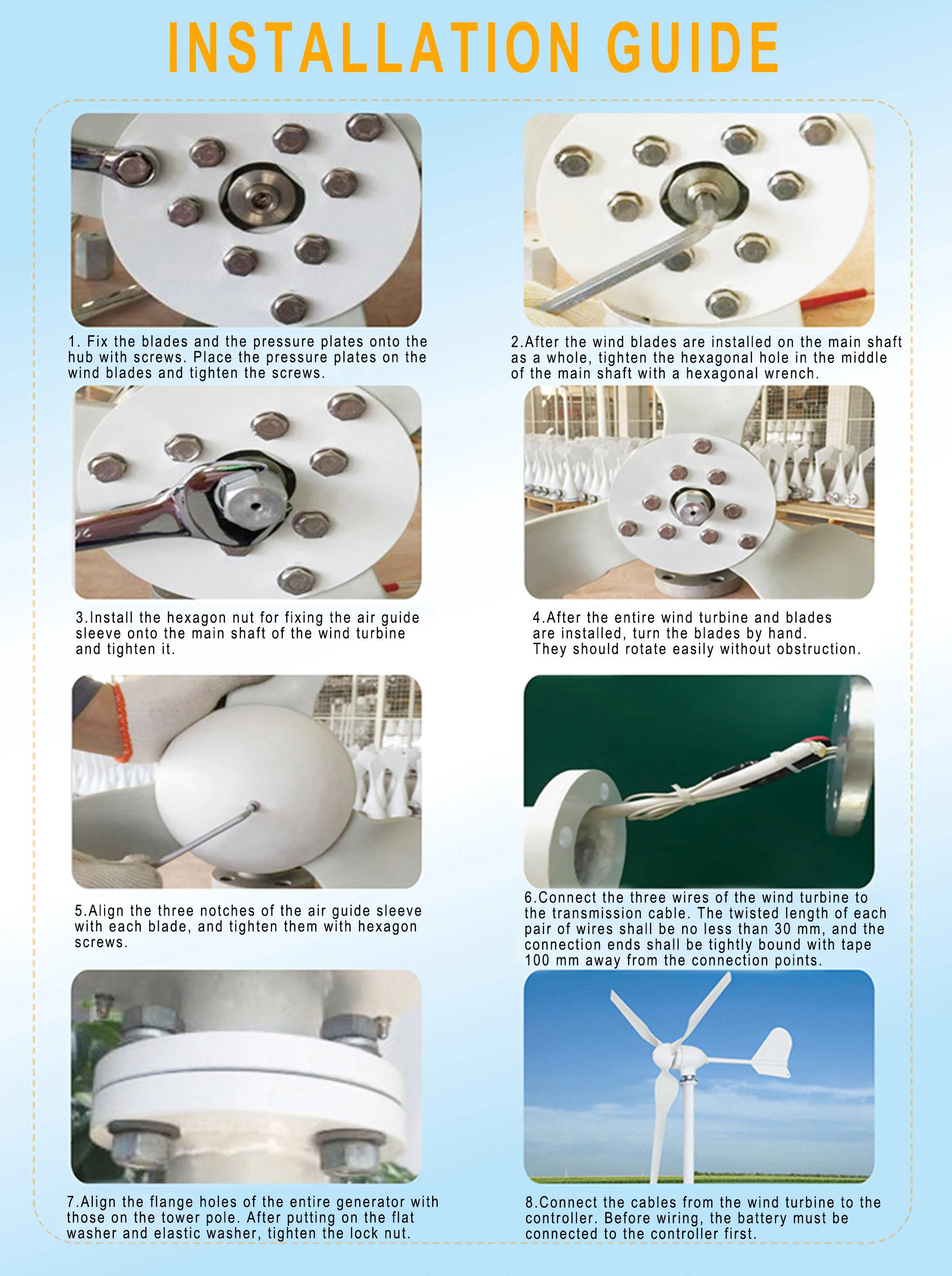 New Arrival 10000W Free Energy Wind Turbine Generator Low Noise Electricity Generation Alternative Energy Generator with Motor