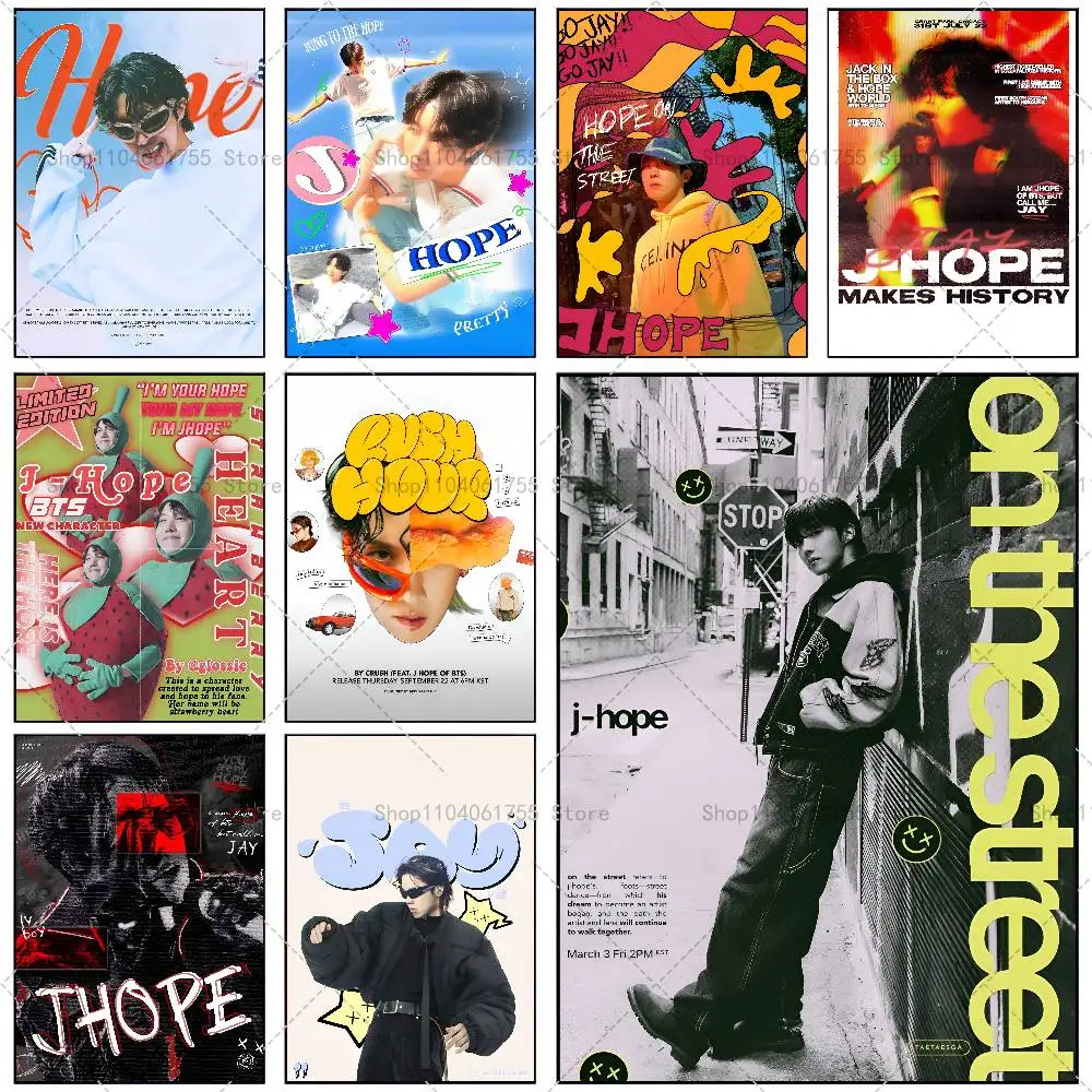 Singer J-J H-Hope Poster Self-adhesive Art Waterproof Paper Sticker Coffee House Bar Room Wall Decor