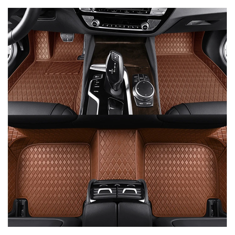 

2023 New Design Compatible Popular Red And Black Car Carpet Floor Foot Mats Custom Size Floor Mat 5D 9D