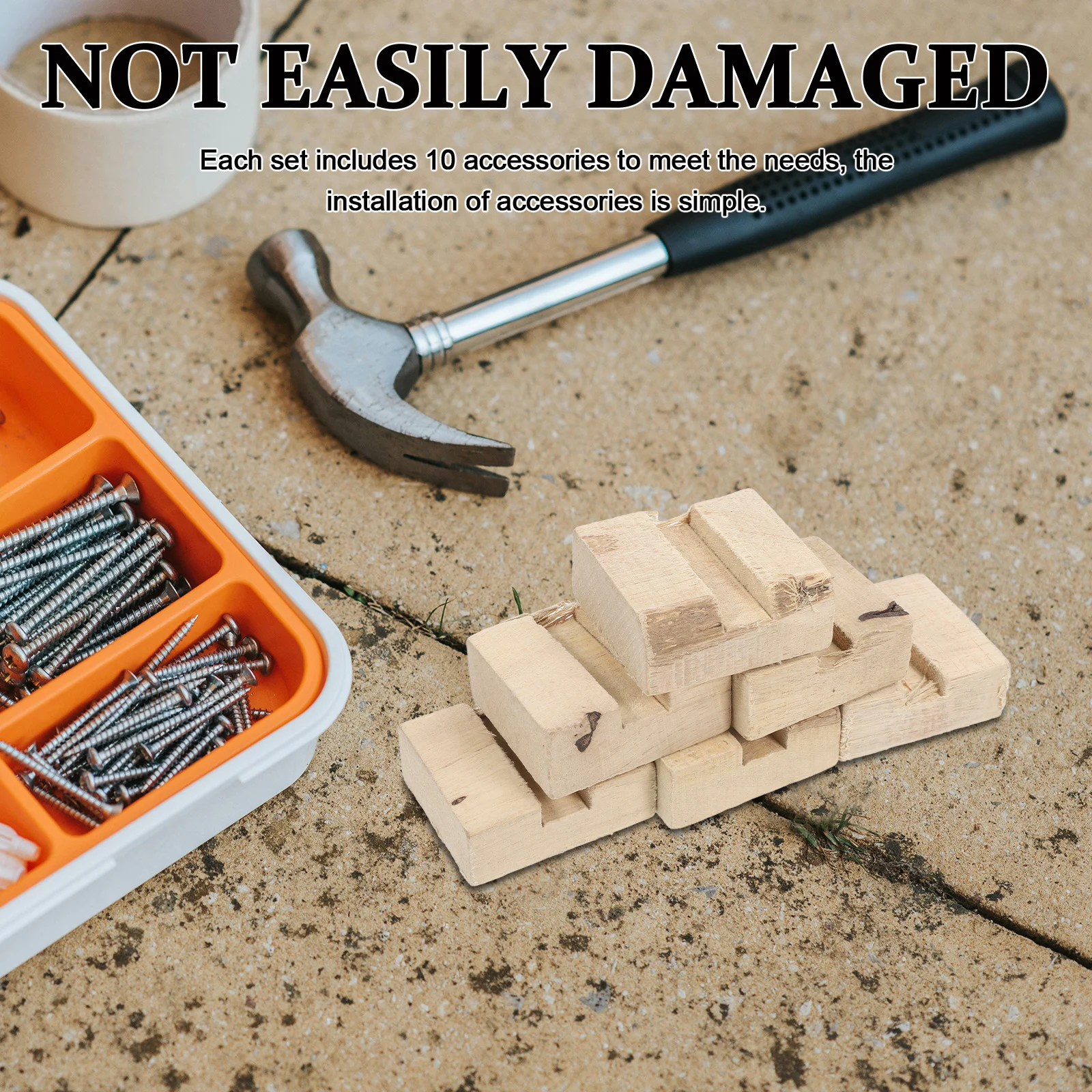 

10Pcs Hand Hoe Wooden Wedge Axe Handle Reinforcement Garden Tool Replacement Repair Accessories Hand Hoe Parts