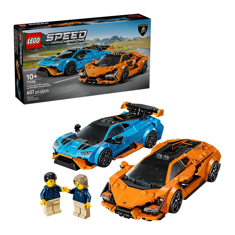 

LEGO 77238 Lamborghini Revuelto and Hurac á n STO sports car racing block toys