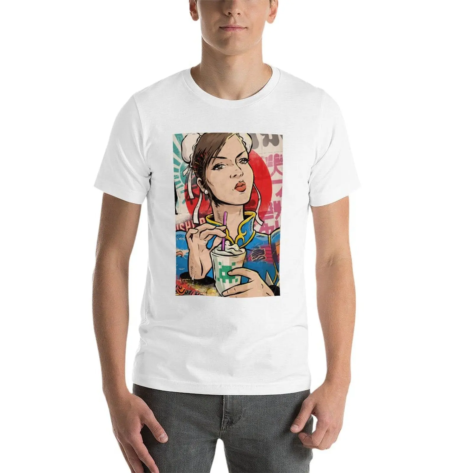 تي شيرت قطني مخصص للرجال تي شيرت تشون جرافيك عالي الجودة للرجال قميص مطبوع قمصان عالية li #3