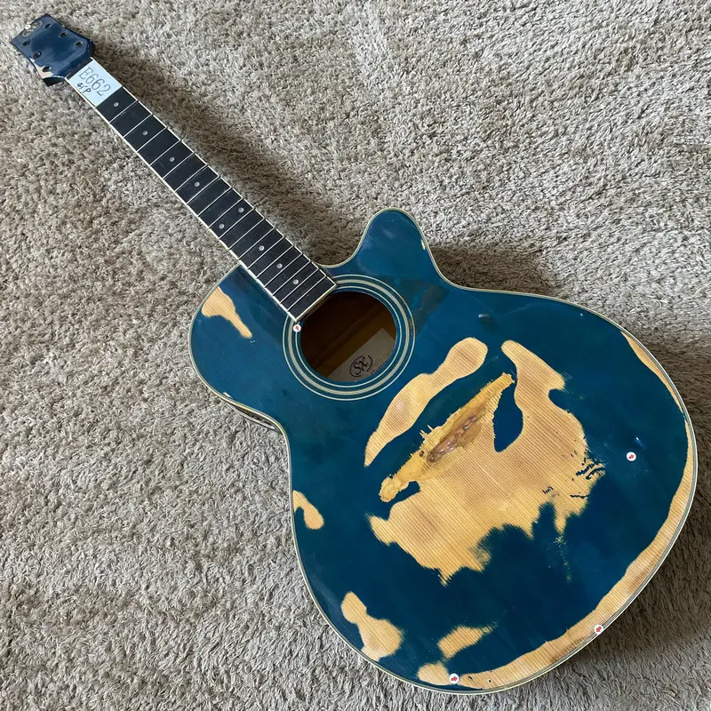 

E662 SX Genuine and Original Electric&Acoustic Guitar Kits Semi Finished without Hardwares Surface Damages Cracks DIY
