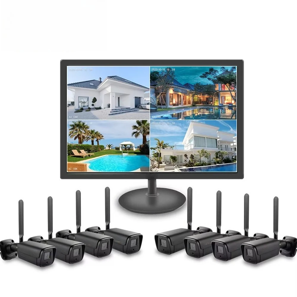 

Newest 1080P Bullet Wifi 8ch Nvr Security System Kit