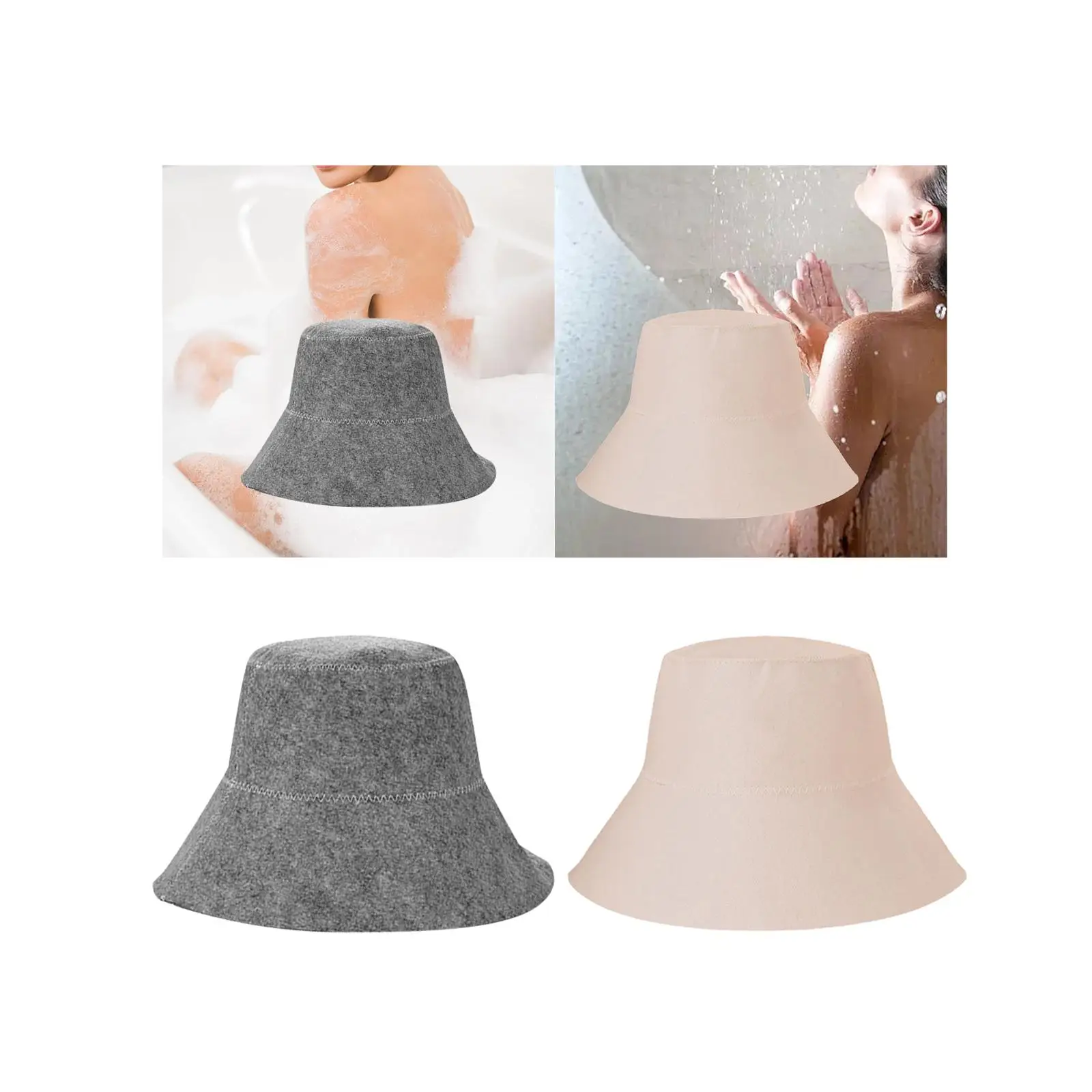 Sauna Cap Accessory Felt Cloth Material Breathable Head Protection for Steaming Spa Bathing Traditional Russian Design