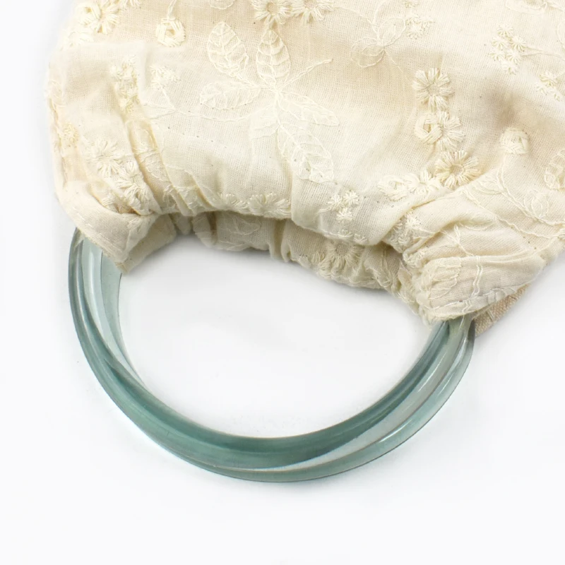 2Pcs 10cm Plastic Resin Handles O D Ring Bags Handle Handbag Purse Frame Woven-bag Replace Transparent Frames DIY Accessories