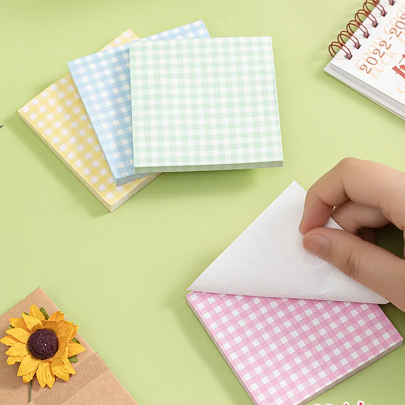 

Square Lattice Sticky Decorative Memo Pad Writing Board Double Offset Paper Student