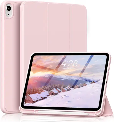 para iPad (A16) Funda de 11.a y 10a generación de 11/10,9 pulgadas con portalápices 2025/2022, funda protectora delgada con soporte triple, híbrida