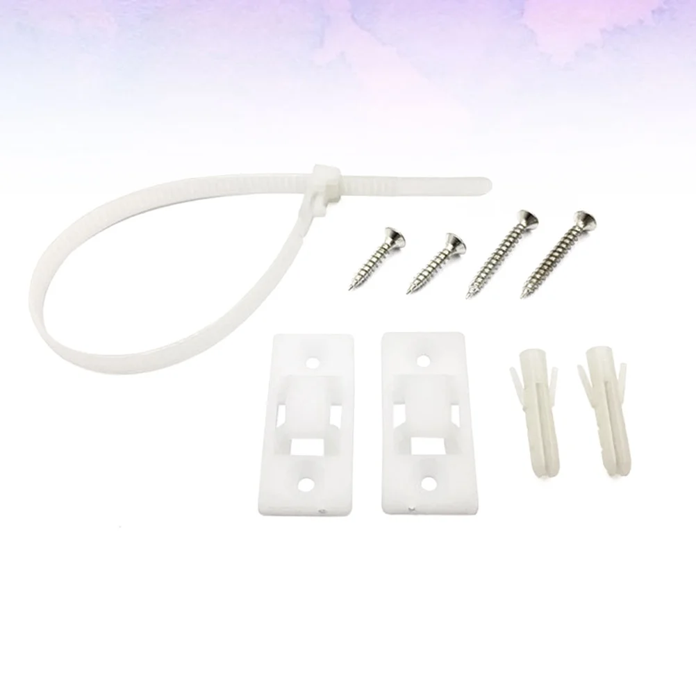 

10Set Anti Tip Plastic Buckle for Furniture Heavy Duty Safety Straps Wall Anchor Kit for Cabinets Bookcases Dressers Earthquake