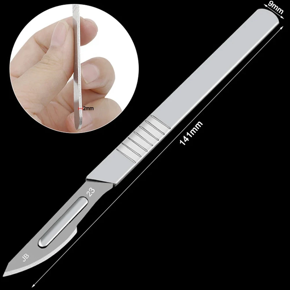 Industrial Carbon Steel Scalpel Blades Handle Scalpel for Biology Anatomy Practicing DIY Cutting Tool PCB Repair Sculpting view 5