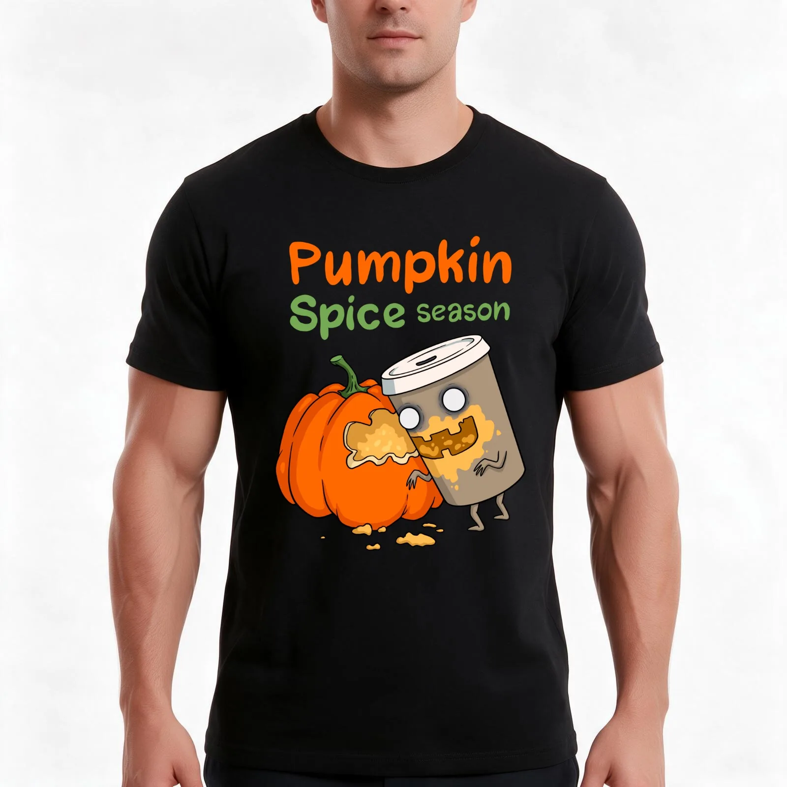 Pumpkin Spice season T-Shirt Summer Casual Cotton Tee Oversized Streetwear Tops Vintage Graphic Print Loose Fit Short Sleeve