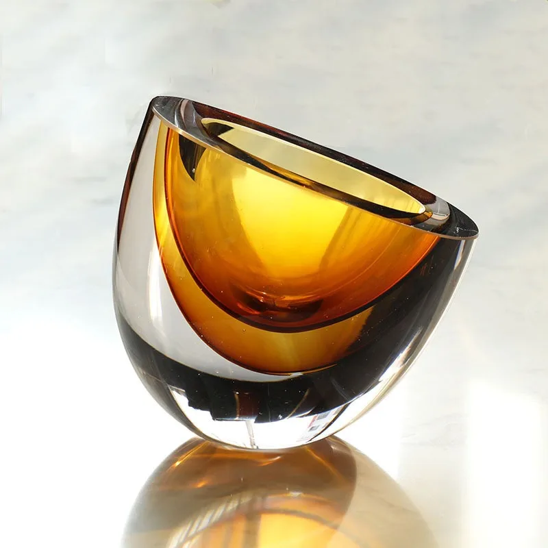

Glazed vase ornament, living room flower arrangement glass, niche water nourishment, light luxury and high-end sense