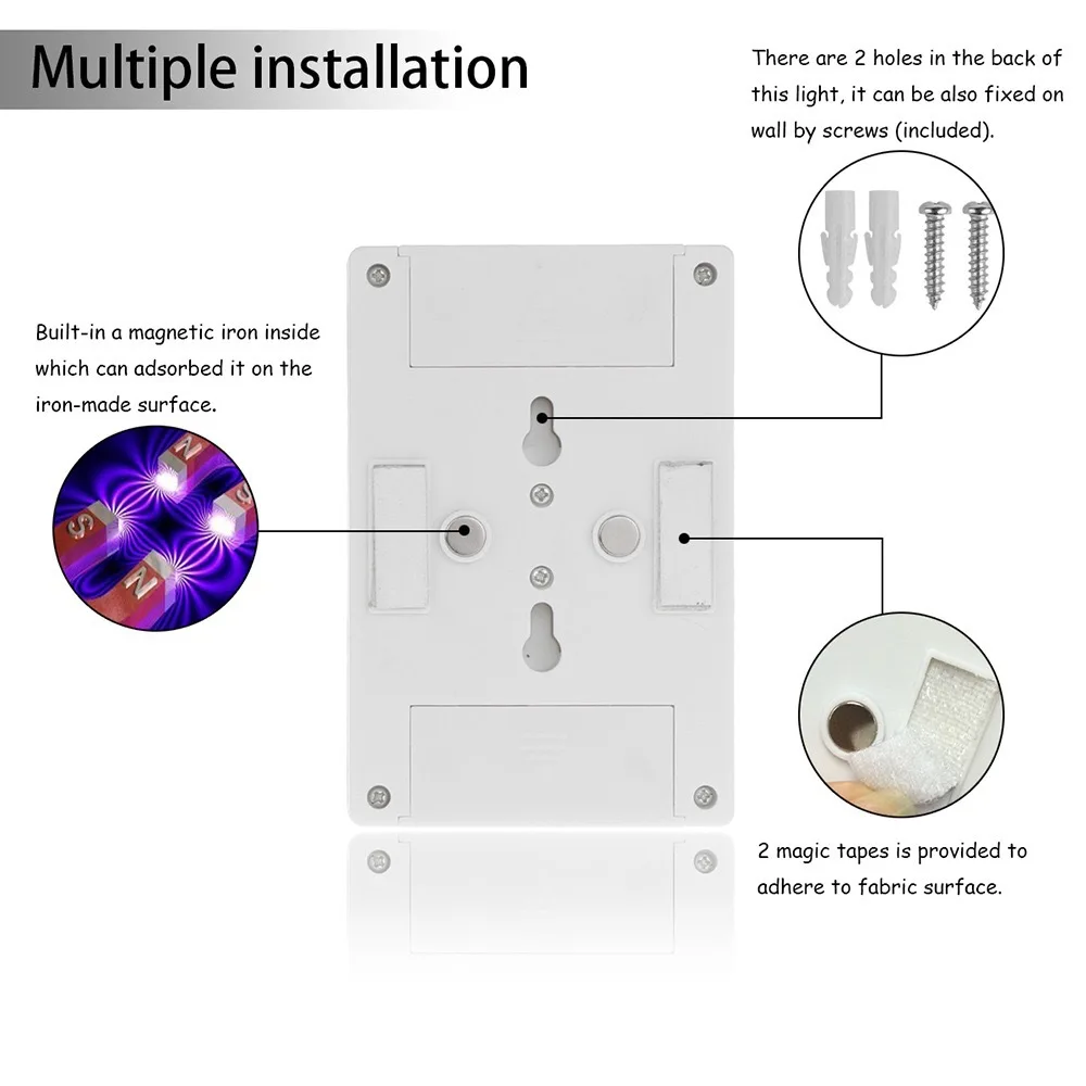 COB LED Indoor Lighting Wall Lamp Modern Home Simple Magnetic Switch Cordless Mini Lighting For Wardrobe Hallway Cabinet Garage