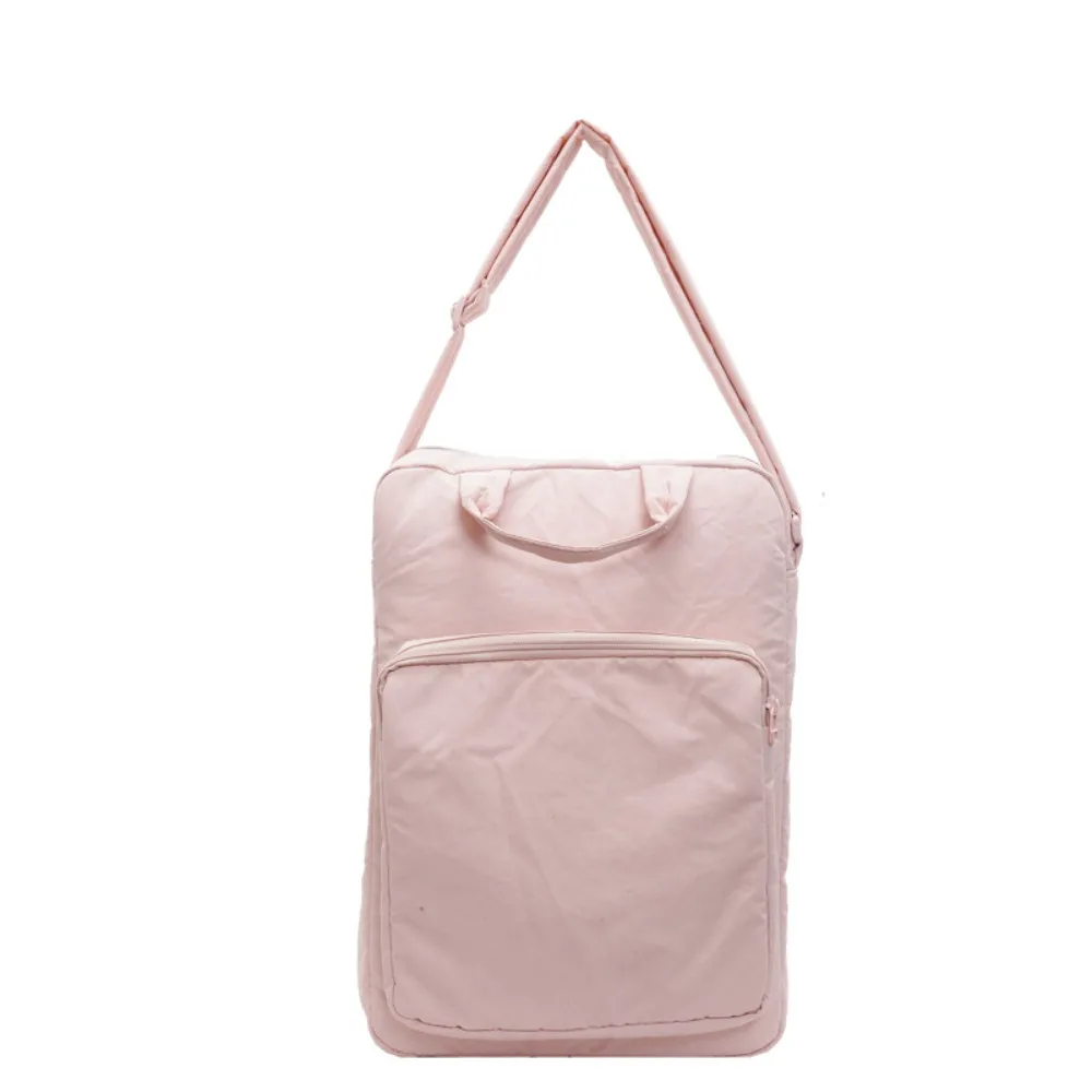 

Large Capacity Nylon Laptop Bag Shoulder Bag Crossbody Bag Office Document Tote Bag Handbag Solid Color Zipper Computer Bag