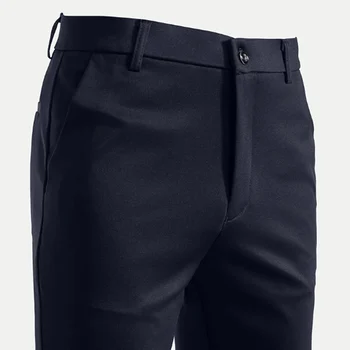 29-42 Men's Summer Thin Fashion Business Casual Suit Pants Long Pants Men's Elastic Straight Sleeve Formal Pants Plus Size 28-40 4