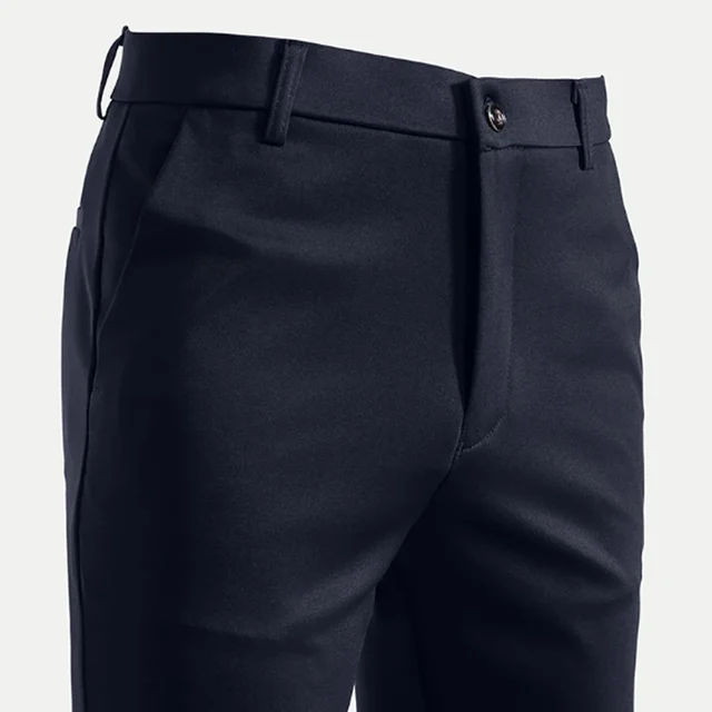 29-42 Men's Summer Thin Fashion Business Casual Suit Pants Long Pants Men's Elastic Straight Sleeve Formal Pants Plus Size 28-40 4