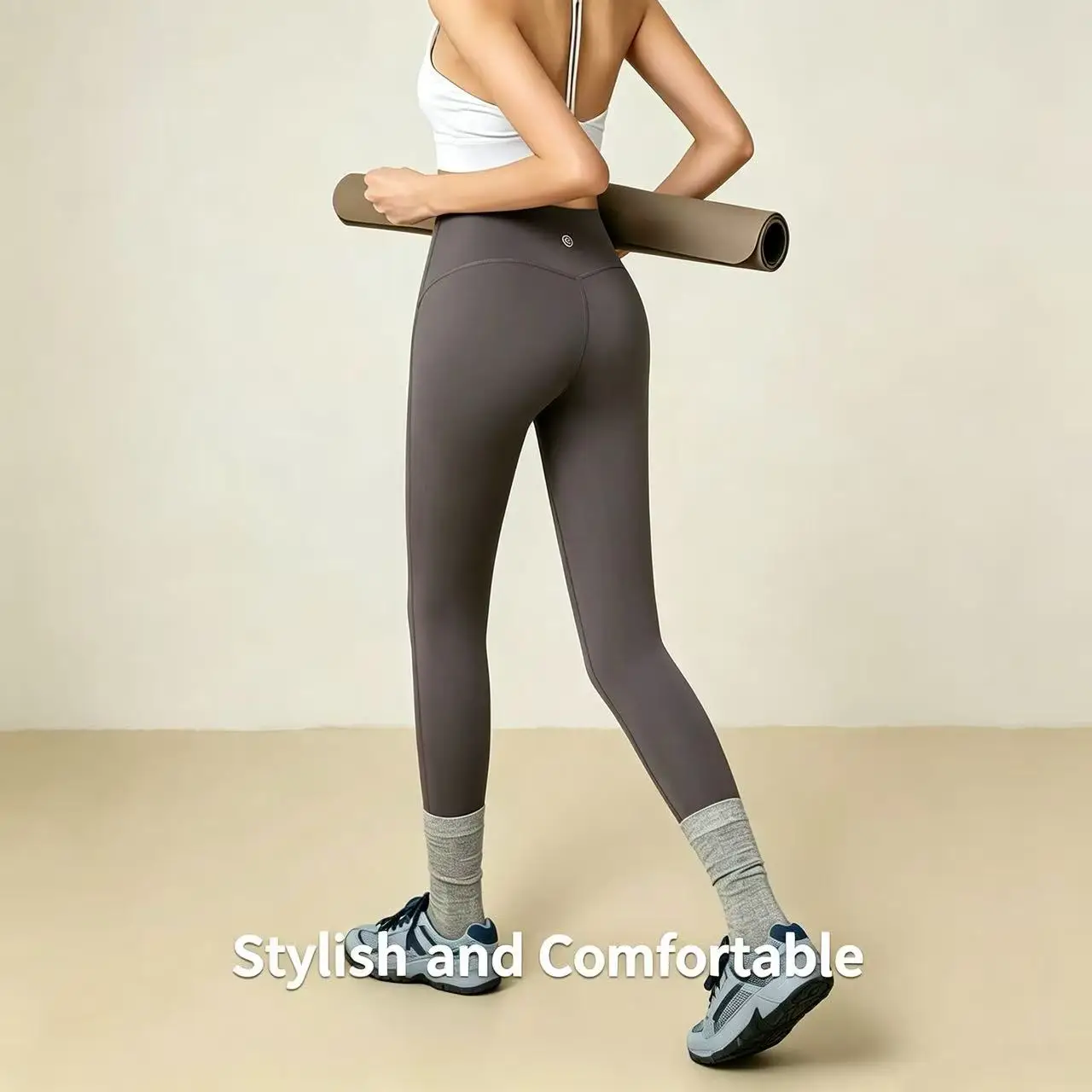 Premium Womens High Waist Yoga Leggings Hip Lift Naked Feel Soft Shark Pants Pilates Fitness Casual Daily Outer Wear