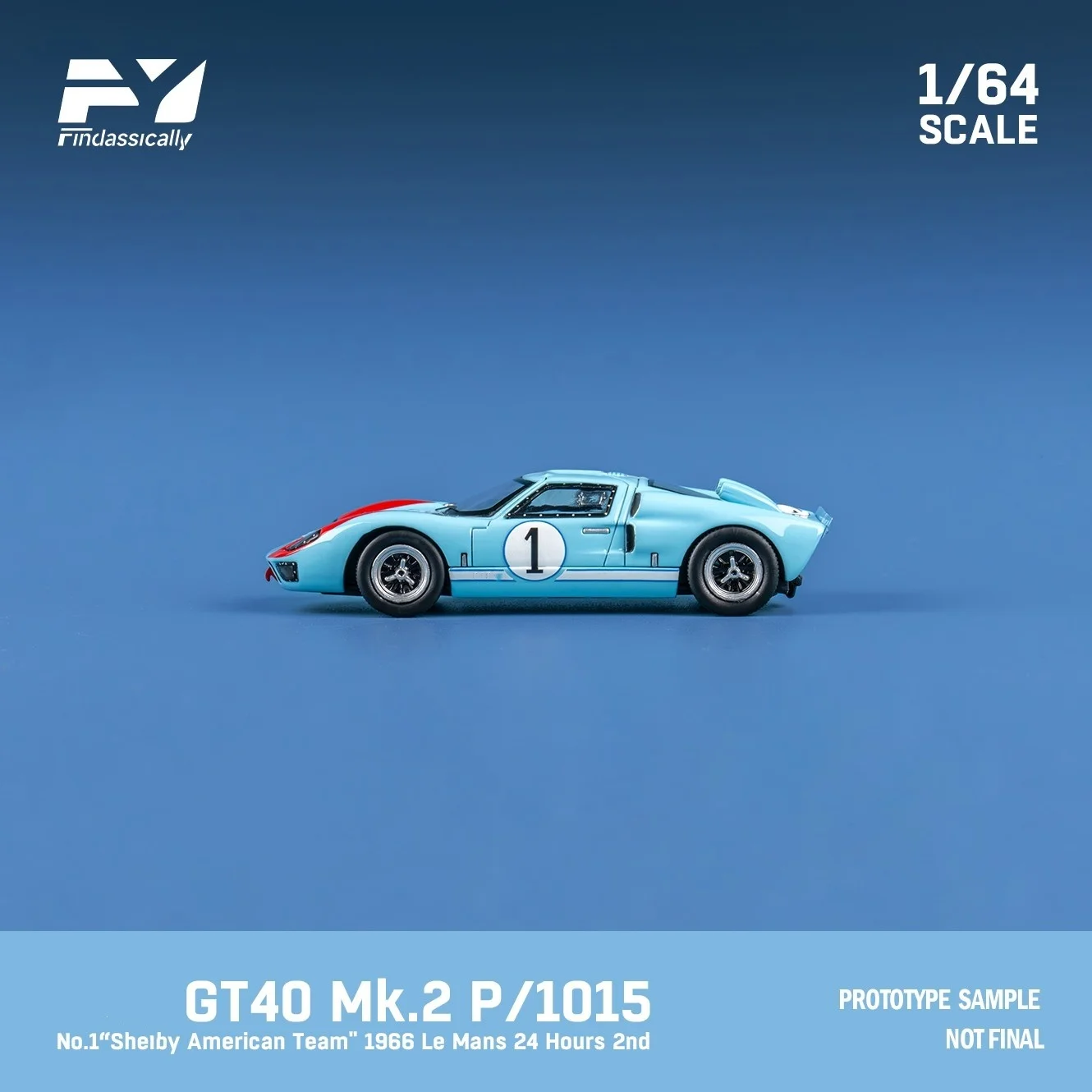

Findclassically 1/64 GT40 Mk II 2, синяя коллекция, подарочная масштабная модель автомобиля