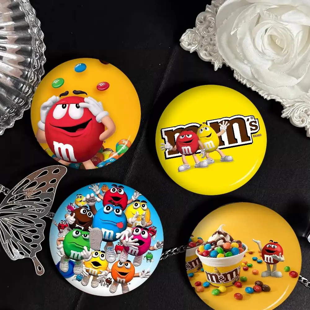 Broches de la Serie Cute de M&M'S de Chocolate de 58 mm, Divertidos, con Animales Interesantes, para Mochilas, Ropa, Regalo, Accesorio
