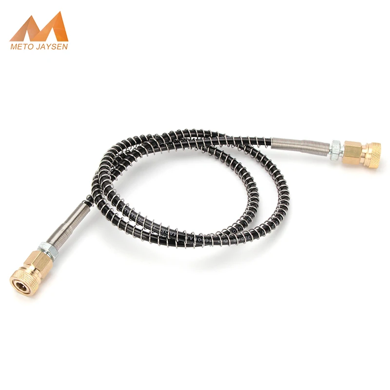 100cm High Pressure Pneumatics Pump Air Refilling Nylon Hose M10x1 Thread with Two M10x1 Thread Quick Disconnect 40Mpa 6000psi