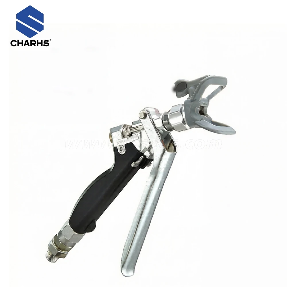 Heavy-duty textured airless spray gun, 350 bar, inline gypsum paint/wall putty spray gun, airless sprayer accessories.
