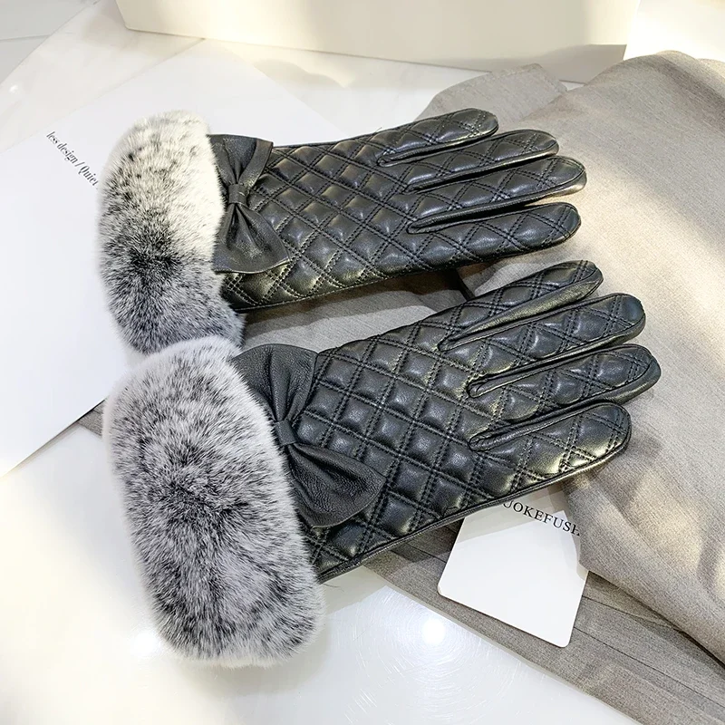 Gants fins en peau de mouton véritable, mitaines épaisses, résistantes au chaud et au froid, gants de conduite à écran tactile, version coréenne